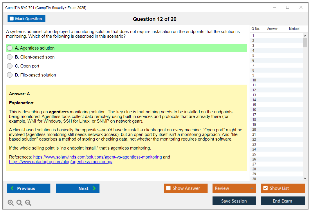 CompTIA SY0-701 (CompTIA Security+ Exam) Exam Simulator Test Engine Exam Prep 12