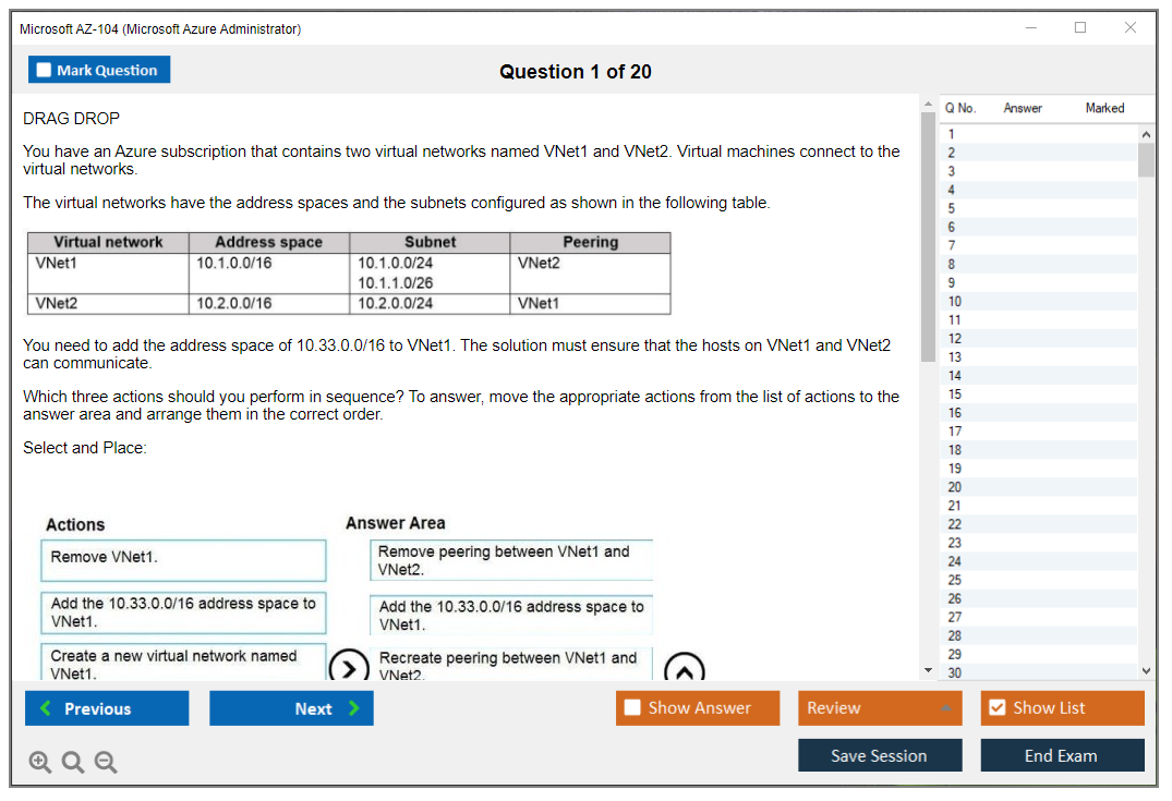 Microsoft AZ-104 (Microsoft Azure Administrator) Exam Simulator Test Engine Exam Prep 1