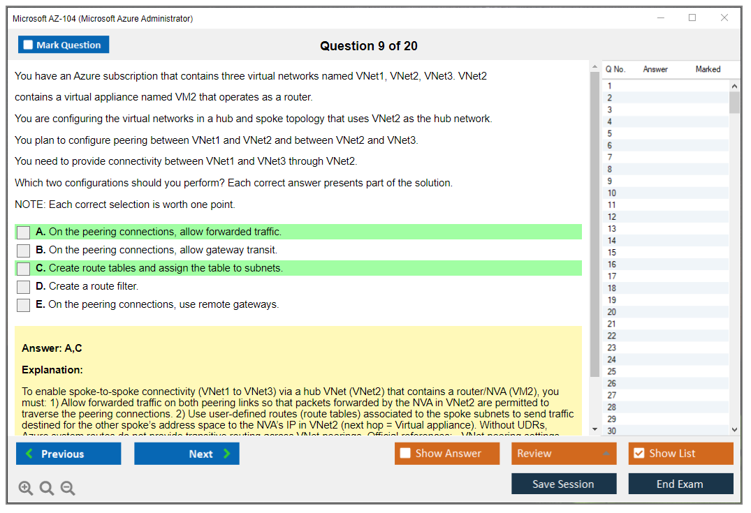 Microsoft AZ-104 (Microsoft Azure Administrator) Exam Simulator Test Engine Exam Prep 9
