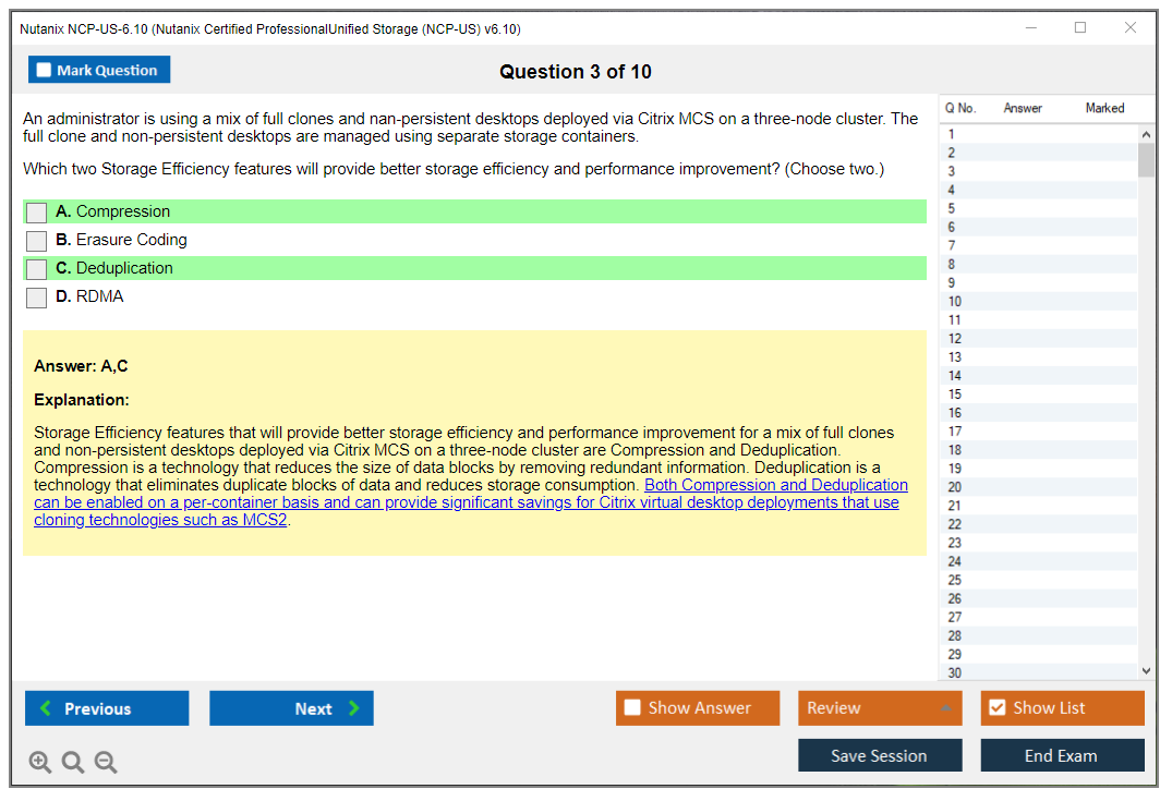 Nutanix NCP-US-6.10 (Nutanix Certified ProfessionalUnified Storage (NCP-US) v6.10) Exam Simulator Test Engine Exam Prep 3