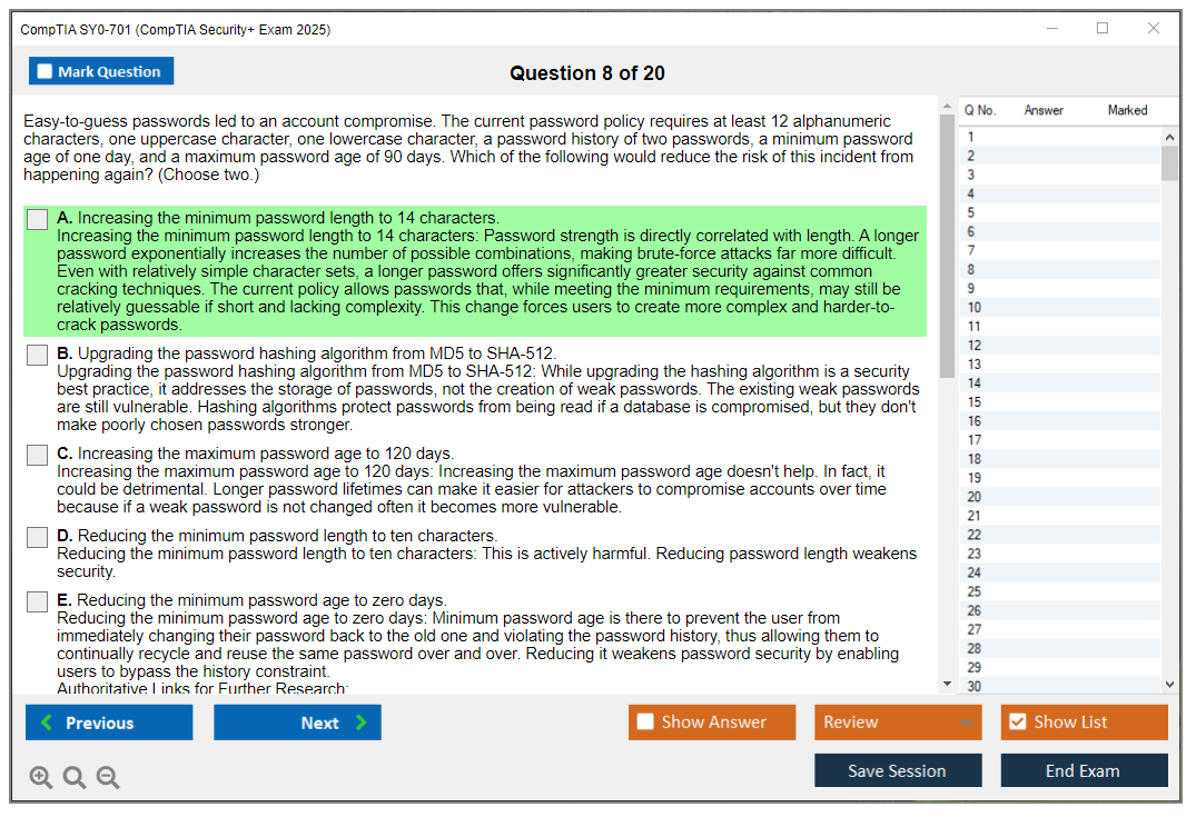 CompTIA SY0-701 (CompTIA Security+ Exam) Exam Simulator Test Engine Exam Prep 8