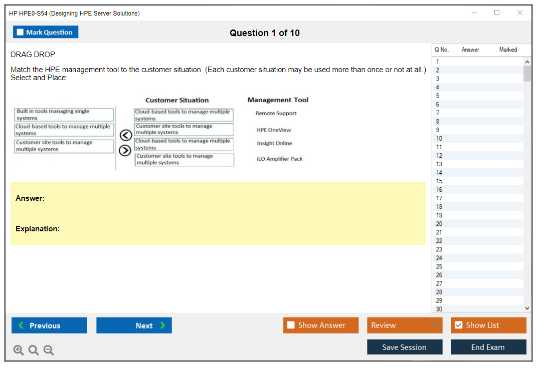 HP HPE0-S54 (Designing HPE Server Solutions) Exam Simulator Test Engine Exam Prep 1