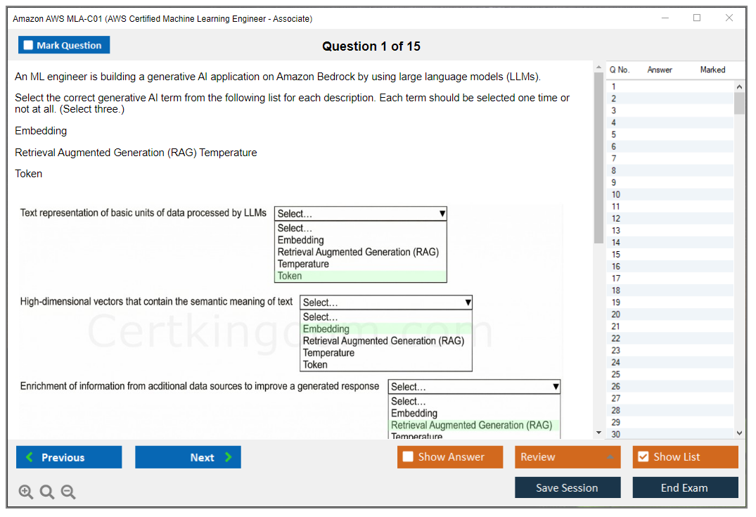 Amazon AWS MLA-C01 (AWS Certified Machine Learning Engineer - Associate) Exam Simulator Test Engine Exam Prep 1