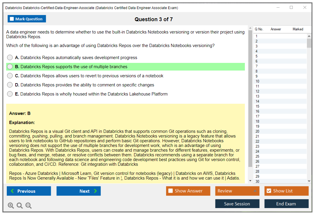 Databricks Databricks-Certified-Data-Engineer-Associate (Databricks Certified Data Engineer Associate Exam) Exam Simulator Test Engine Exam Prep 3
