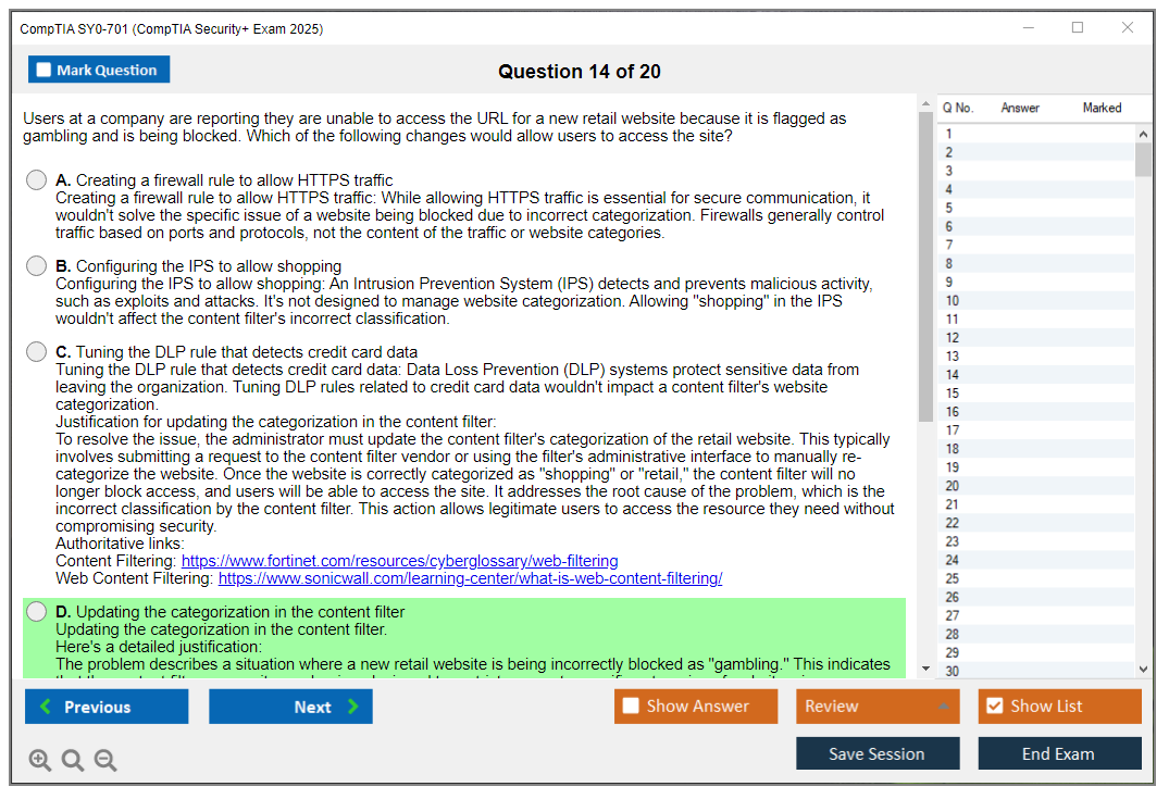 CompTIA SY0-701 (CompTIA Security+ Exam) Exam Simulator Test Engine Exam Prep 14