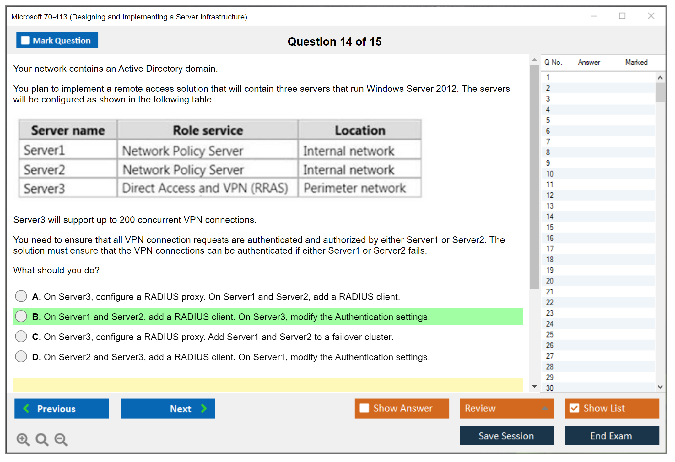 Microsoft 70-413 (Designing and Implementing a Server Infrastructure) Exam Simulator Test Engine Exam Prep 14