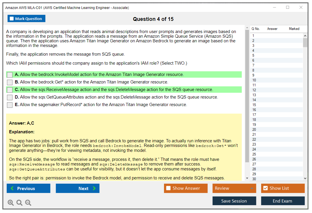 Amazon AWS MLA-C01 (AWS Certified Machine Learning Engineer - Associate) Exam Simulator Test Engine Exam Prep 4