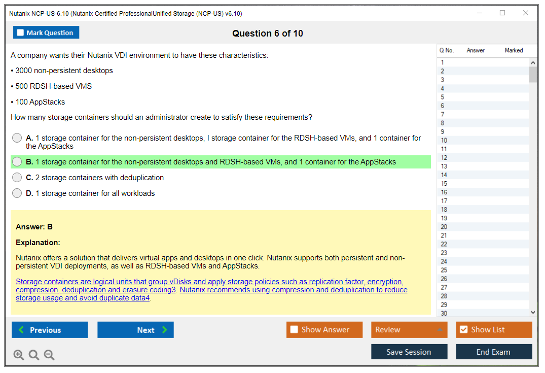 Nutanix NCP-US-6.10 (Nutanix Certified ProfessionalUnified Storage (NCP-US) v6.10) Exam Simulator Test Engine Exam Prep 6