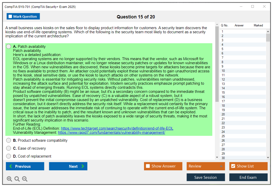 CompTIA SY0-701 (CompTIA Security+ Exam) Exam Simulator Test Engine Exam Prep 15