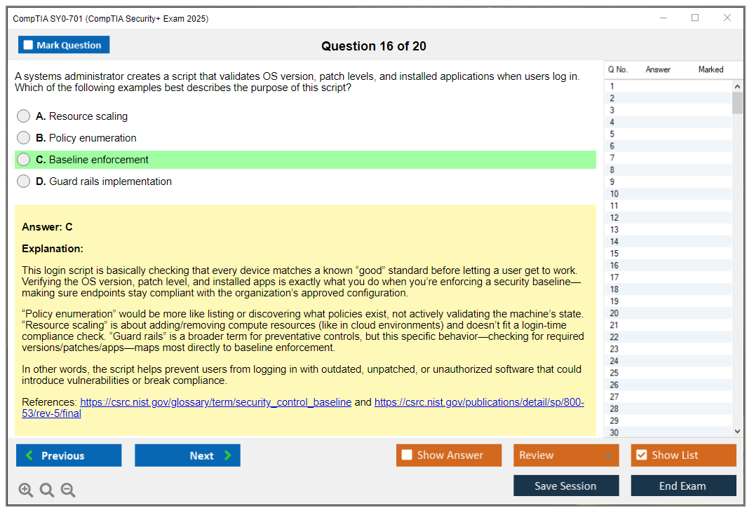CompTIA SY0-701 (CompTIA Security+ Exam) Exam Simulator Test Engine Exam Prep 16