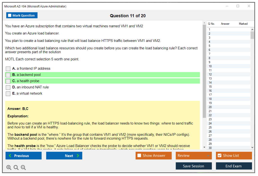 Microsoft AZ-104 (Microsoft Azure Administrator) Exam Simulator Test Engine Exam Prep 11