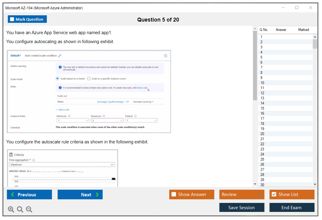 Microsoft AZ-104 (Microsoft Azure Administrator) Exam Simulator Test Engine Exam Prep 5
