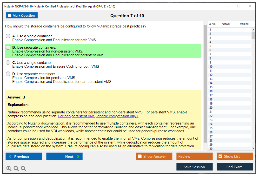 Nutanix NCP-US-6.10 (Nutanix Certified ProfessionalUnified Storage (NCP-US) v6.10) Exam Simulator Test Engine Exam Prep 7