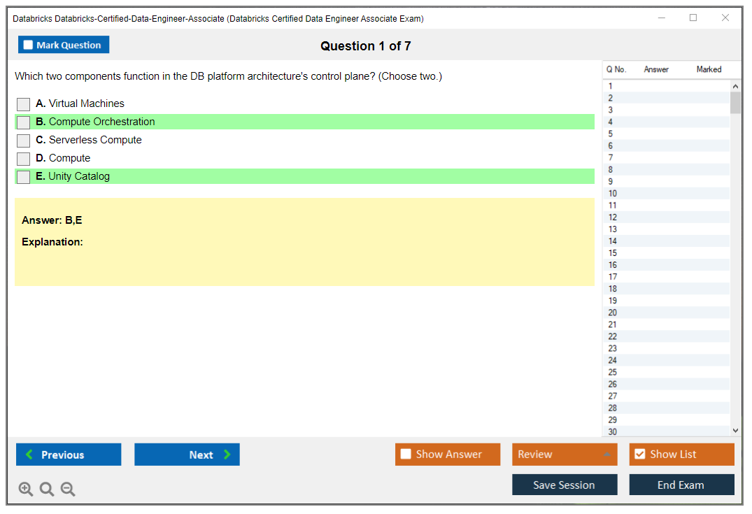 Databricks Databricks-Certified-Data-Engineer-Associate (Databricks Certified Data Engineer Associate Exam) Exam Simulator Test Engine Exam Prep 1