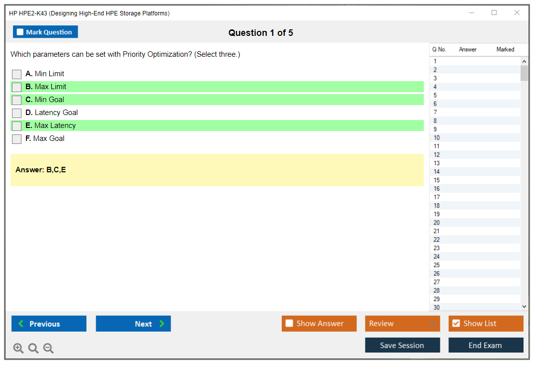 HP HPE2-K43 (Designing High-End HPE Storage Platforms) Exam Simulator Test Engine Exam Prep 1
