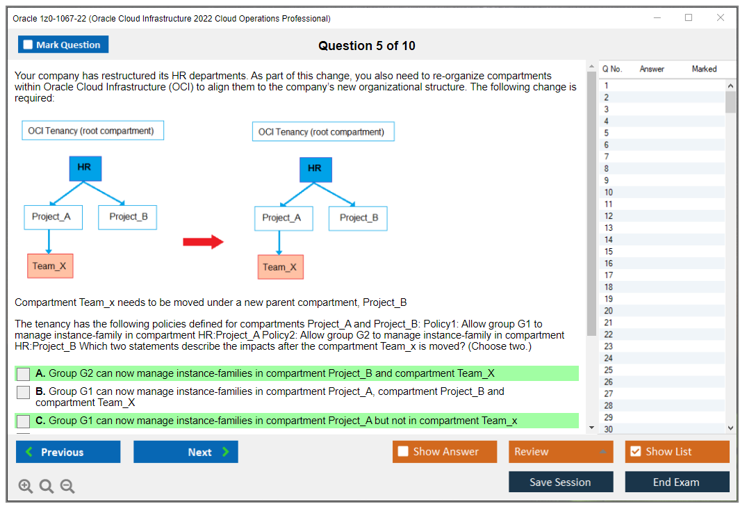 Oracle 1z0-1067-22 (Oracle Cloud Infrastructure 2022 Cloud Operations Professional) Exam Simulator Test Engine Exam Prep 5