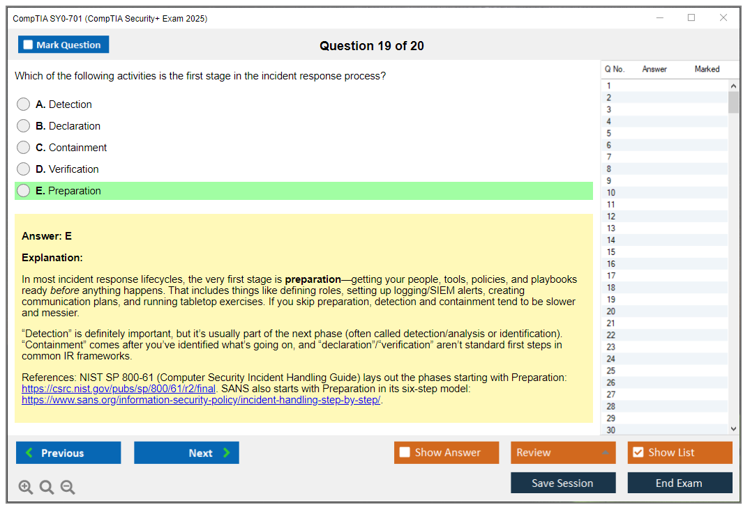 CompTIA SY0-701 (CompTIA Security+ Exam) Exam Simulator Test Engine Exam Prep 19