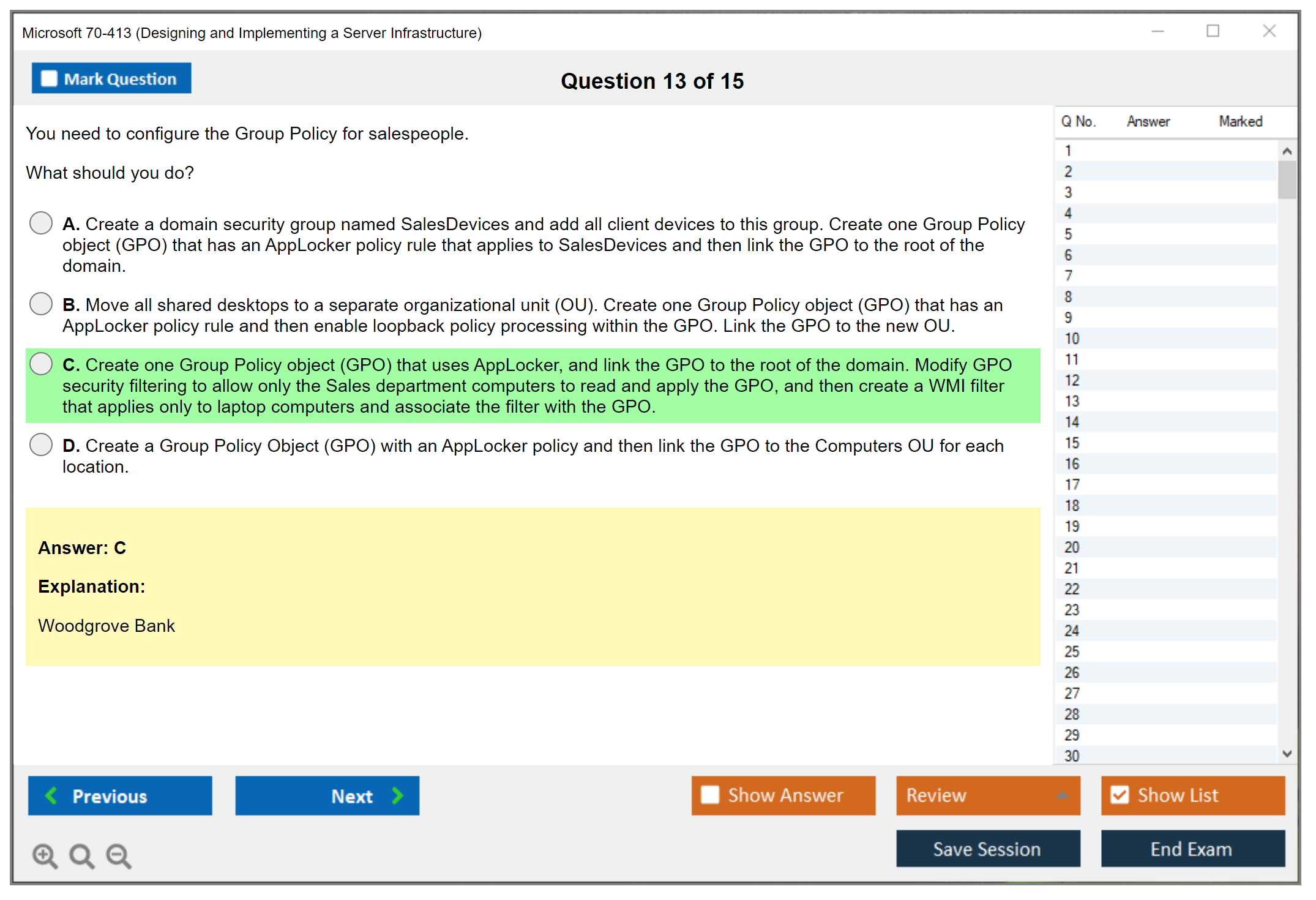 Microsoft 70-413 (Designing and Implementing a Server Infrastructure) Exam Simulator Test Engine Exam Prep 13
