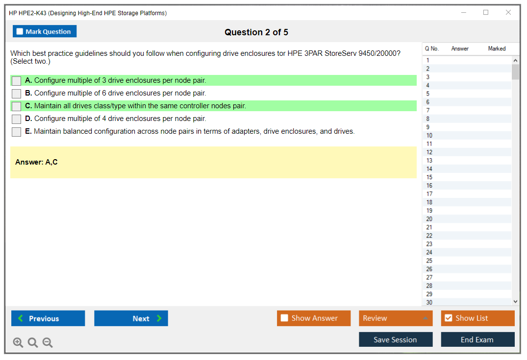HP HPE2-K43 (Designing High-End HPE Storage Platforms) Exam Simulator Test Engine Exam Prep 2
