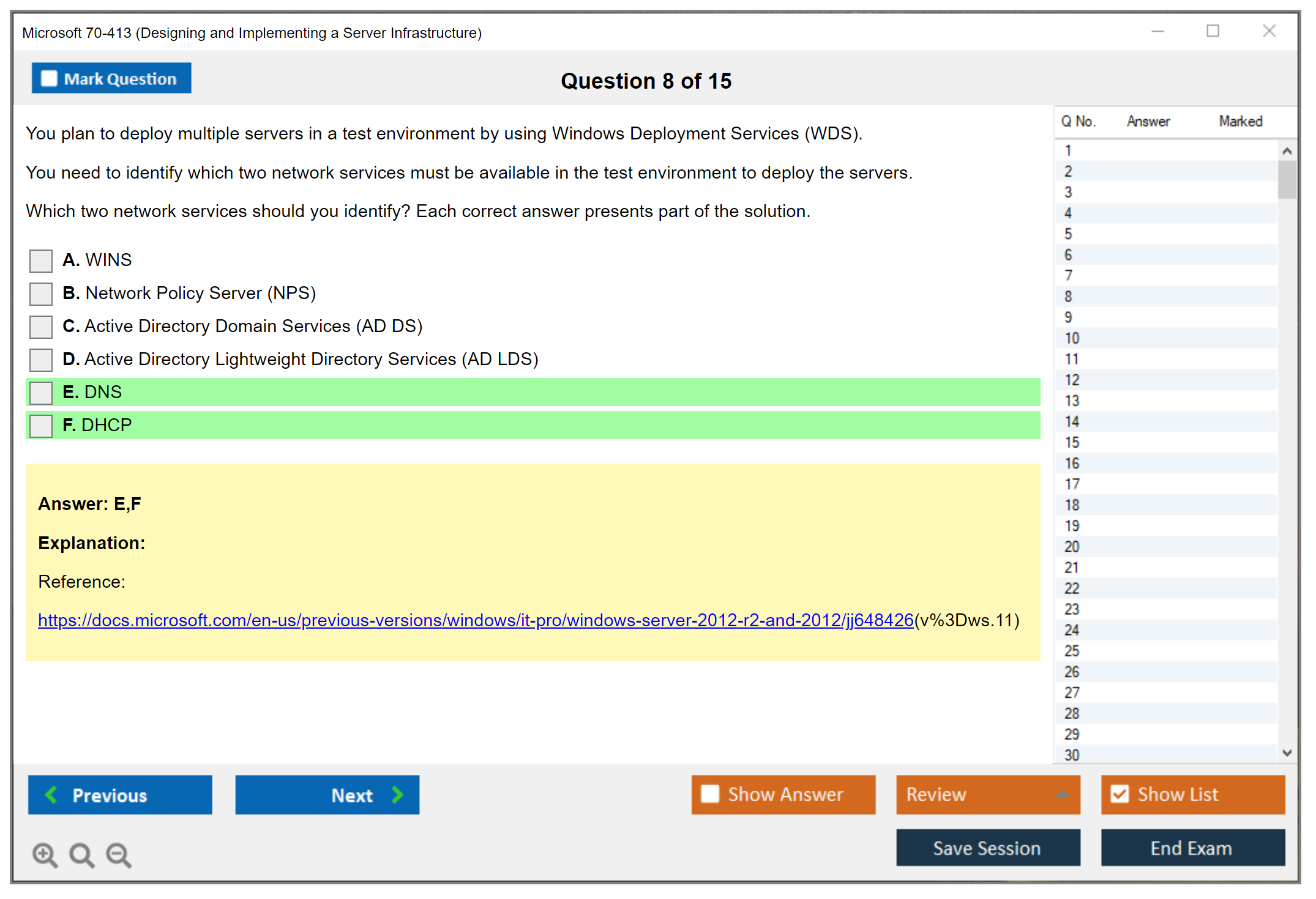 Microsoft 70-413 (Designing and Implementing a Server Infrastructure) Exam Simulator Test Engine Exam Prep 8