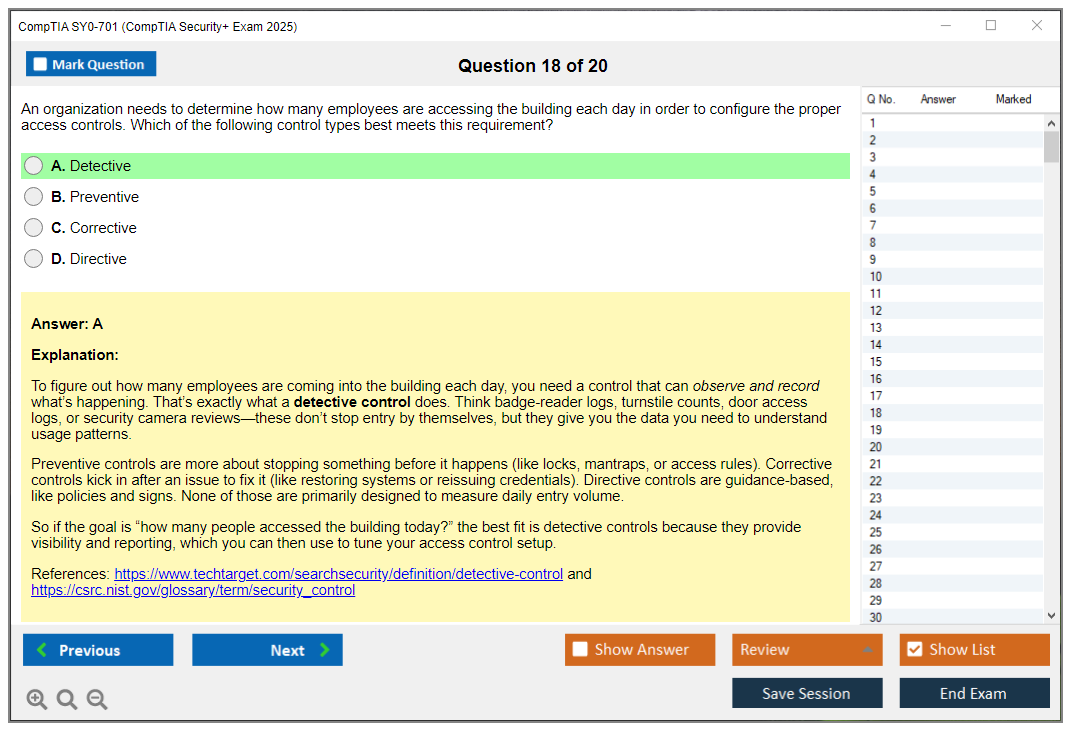 CompTIA SY0-701 (CompTIA Security+ Exam) Exam Simulator Test Engine Exam Prep 18
