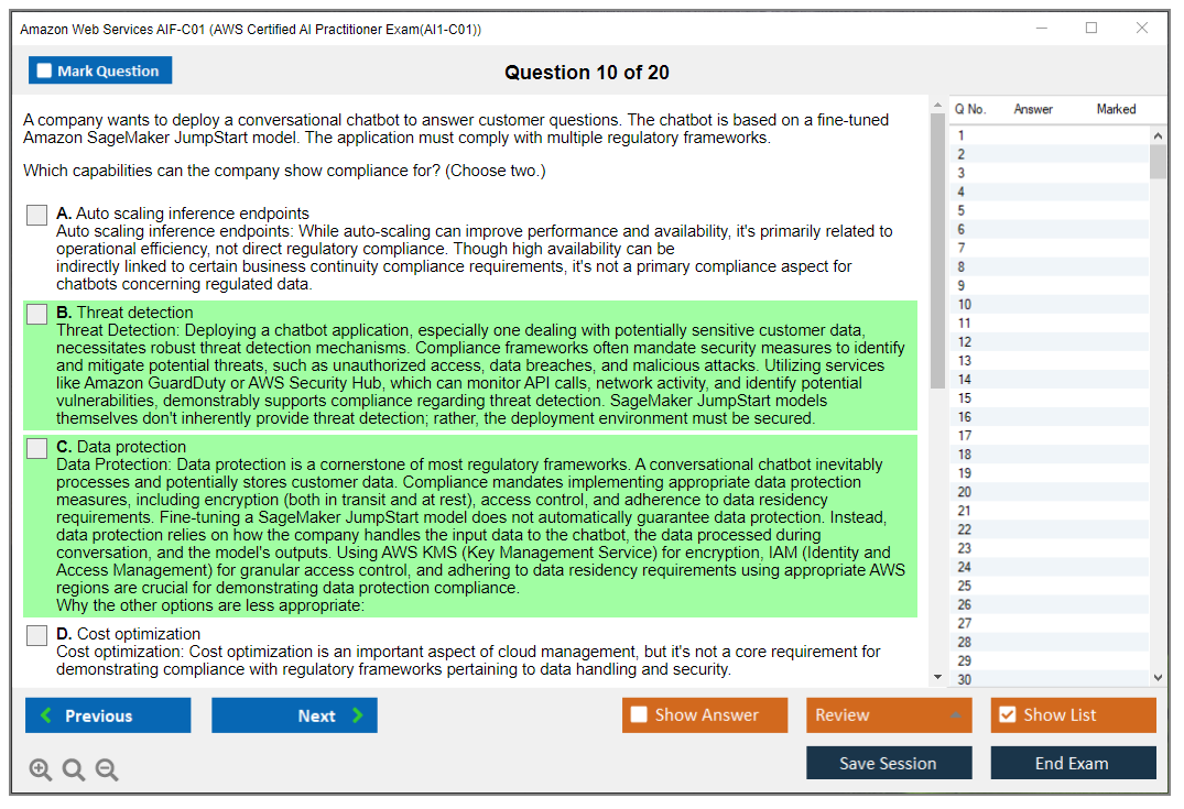 Amazon AWS AIF-C01 (AWS Certified AI Practitioner Exam(AI1-C01)) Exam Simulator Test Engine Exam Prep 10