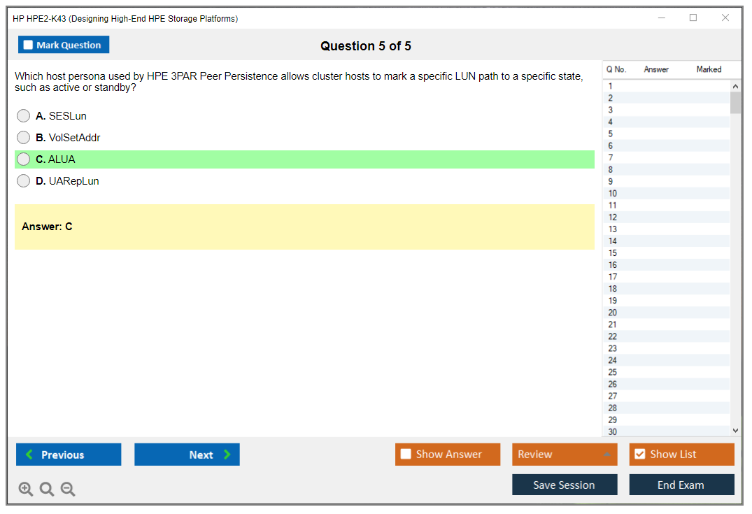 HP HPE2-K43 (Designing High-End HPE Storage Platforms) Exam Simulator Test Engine Exam Prep 5