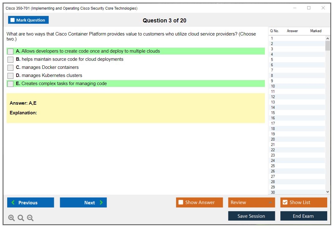 Cisco 350-701 (Implementing and Operating Cisco Security Core Technologies (SCOR 350-701)) Exam Simulator Test Engine Exam Prep 3