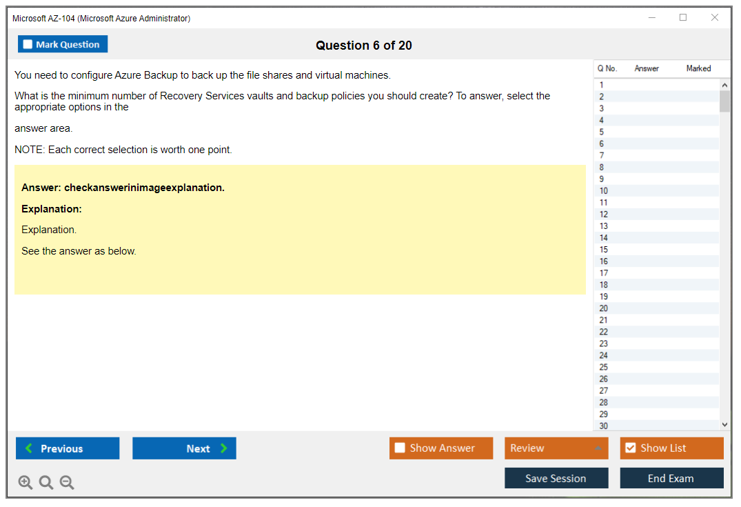 Microsoft AZ-104 (Microsoft Azure Administrator) Exam Simulator Test Engine Exam Prep 6