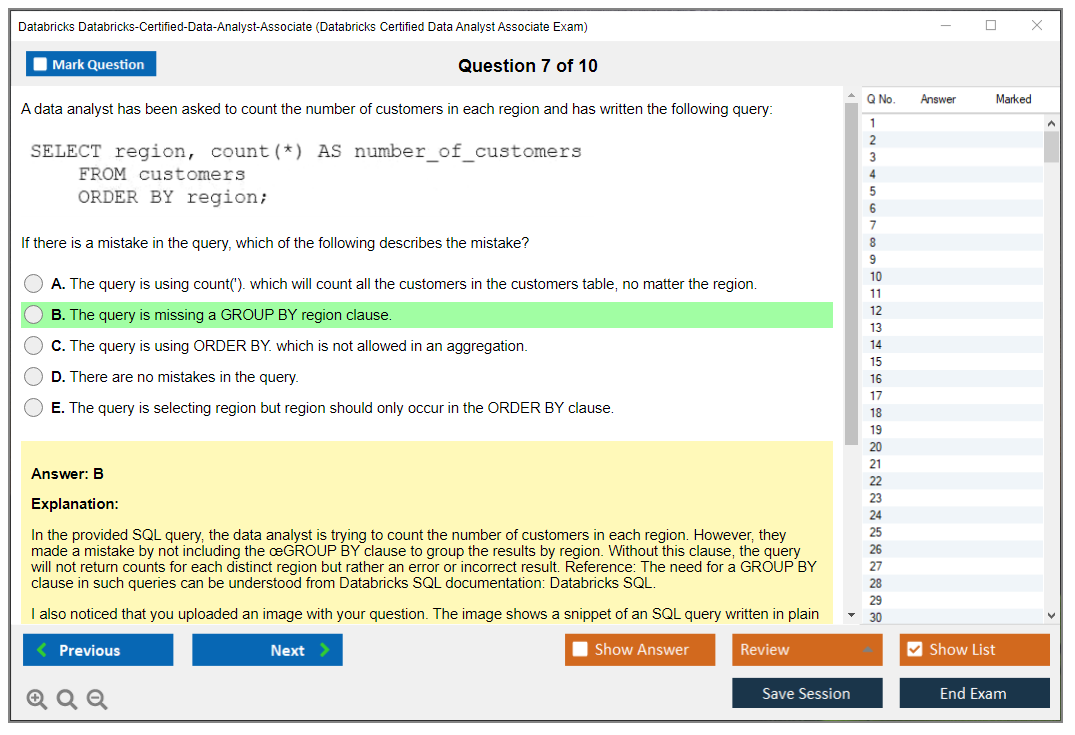 Databricks Databricks-Certified-Data-Analyst-Associate (Databricks Certified Data Analyst Associate Exam) Exam Simulator Test Engine Exam Prep 7