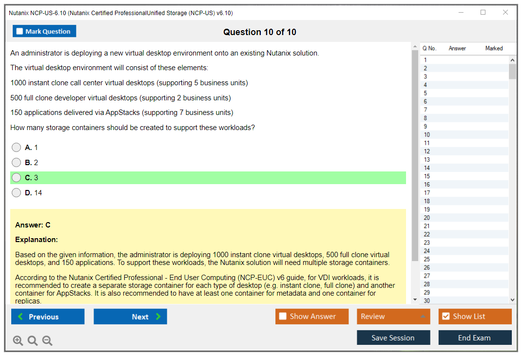 Nutanix NCP-US-6.10 (Nutanix Certified ProfessionalUnified Storage (NCP-US) v6.10) Exam Simulator Test Engine Exam Prep 10