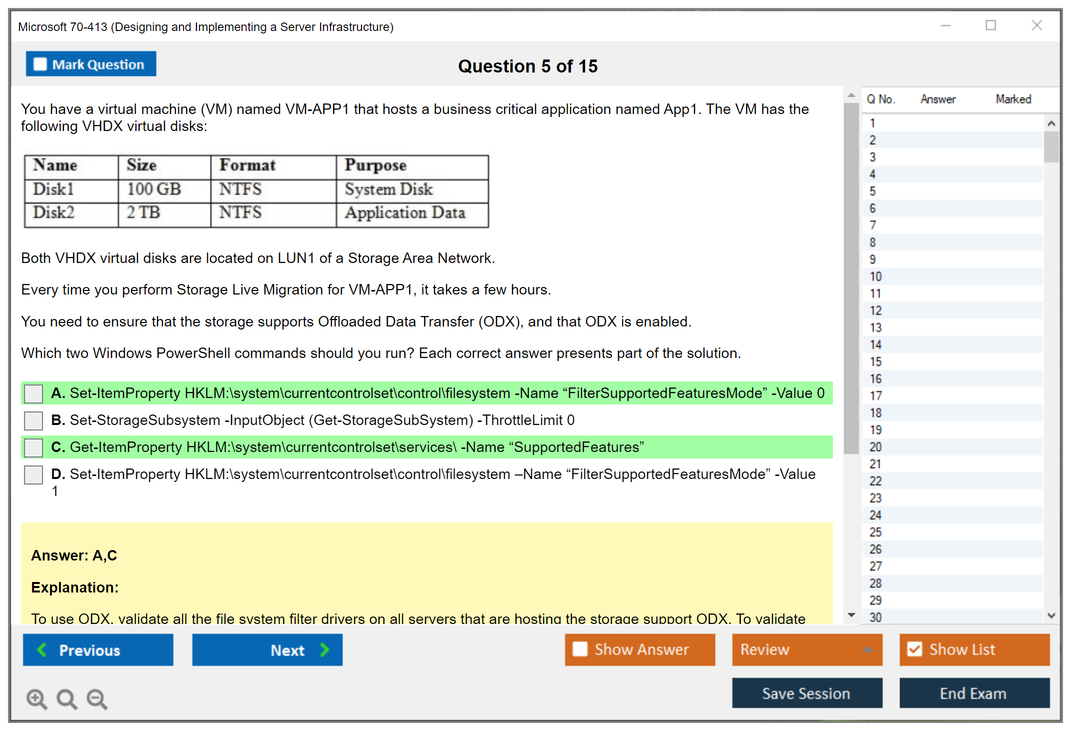 Microsoft 70-413 (Designing and Implementing a Server Infrastructure) Exam Simulator Test Engine Exam Prep 5