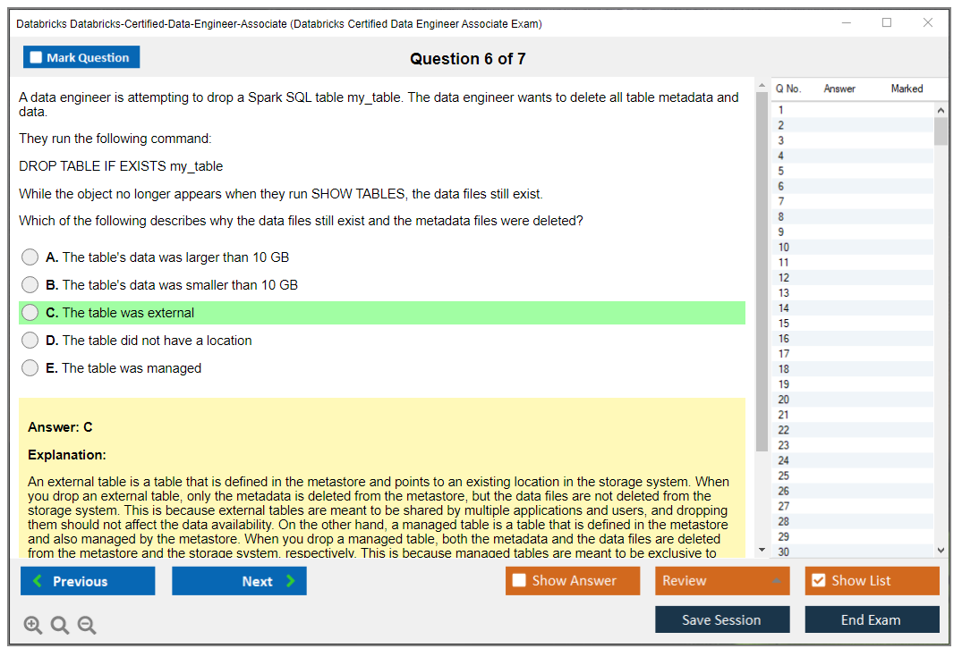 Databricks Databricks-Certified-Data-Engineer-Associate (Databricks Certified Data Engineer Associate Exam) Exam Simulator Test Engine Exam Prep 6