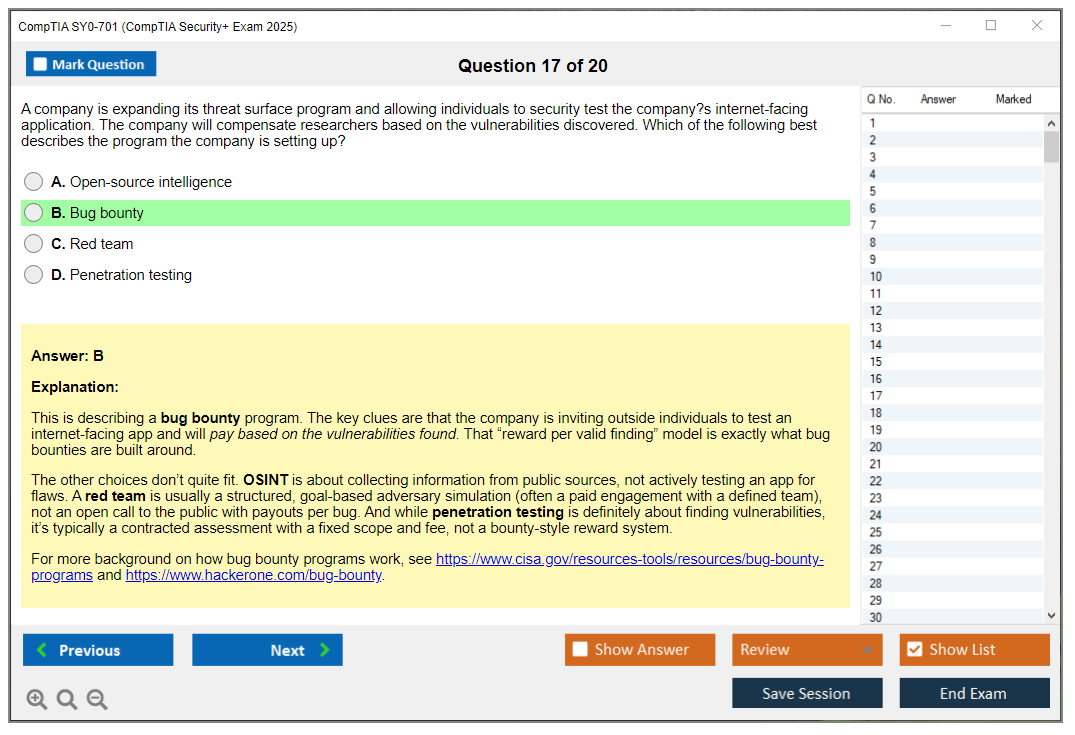 CompTIA SY0-701 (CompTIA Security+ Exam) Exam Simulator Test Engine Exam Prep 17