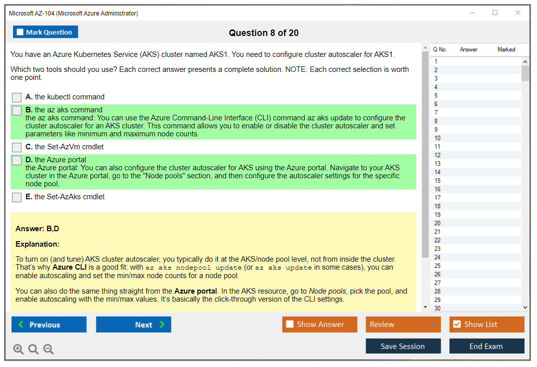 Microsoft AZ-104 (Microsoft Azure Administrator) Exam Simulator Test Engine Exam Prep 8