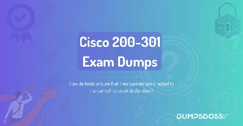 How do hosts ensure that their packets are directed to the correct network destination?