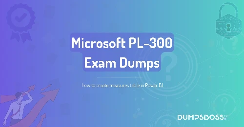 How to create measures table in Power BI
