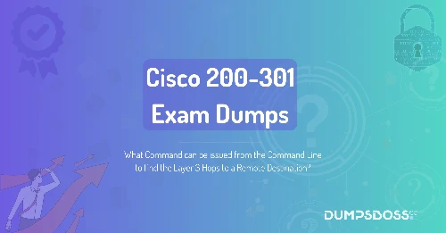 What Command can be issued from the Command Line to find the Layer 3 Hops to a Remote Destination?