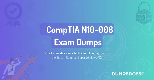 What Information can a Technician Obtain by Running the Tracert Command on a Windows PC?