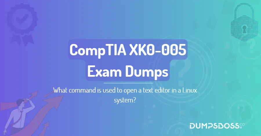What command is used to open a text editor in a Linux system?