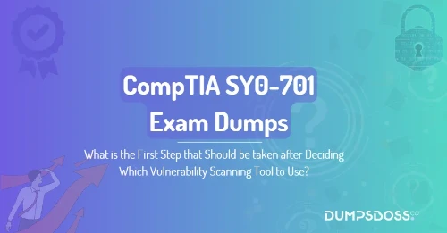 What is the First Step that Should be taken after Deciding Which Vulnerability Scanning Tool to Use?