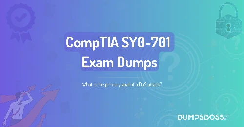 What is the primary goal of a DoS attack?