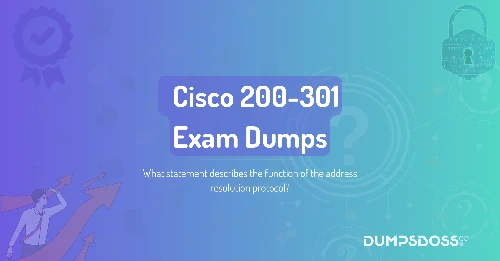 What statement describes the function of the address resolution protocol?