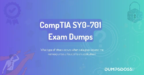 What type of attack occurs when data goes beyond the memory areas allocated to an application?