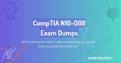 Which command is used to measure packet loss as a packet travels to a destination address?