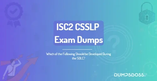 Which of the Following Should be Developed During the SDLC?