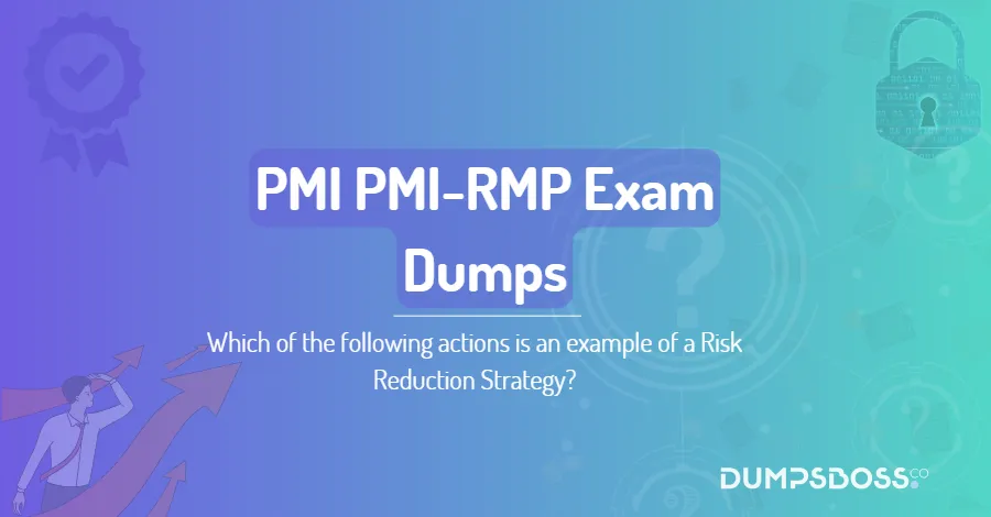Which of the following actions is an example of a Risk Reduction Strategy?