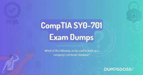 Which of the following can be used to back up a company's certificate database?
