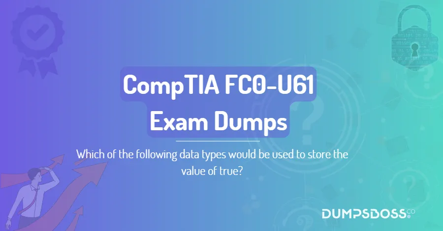 Which of the following data types would be used to store the value of true?