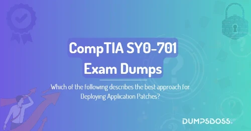Which of the following describes the best approach for Deploying Application Patches?